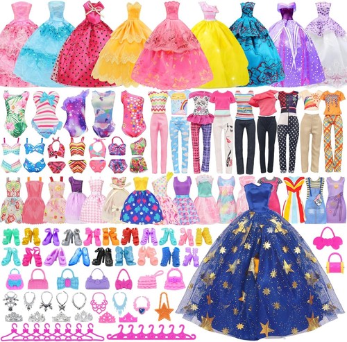Lotto 101 pezzi vestiti - , barbie