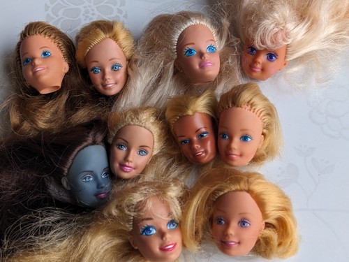 Lotto 10 teste barbie - n.,